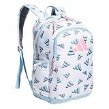 adidas Affiliate Small Backpack for Women and Men, Durable Bag with Laptop Sleeve, 3D AOP White/Clear Sky Blue/Clear Pink, One Size
