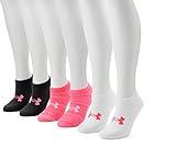 Under Armour Women`s Essential Training No Show Socks 6 Pack (P(UL398)/W, Medium)