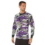 Rothco Long Sleeve Color Camo T-Shirt - Comfortable Tee for Outdoor Adventure, Ultra Violet Camo, Medium