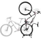 CyclingDeal Upright Bike Stand - Premium Quality Vertical & Horizontal Adjustable Bicycle Floor Parking Rack - for Storing MTB Road Bikes - up to 29” Wheel Size - Classic