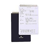 Business Meeting Notebook for Work With Action Items – Bestselling 1:1 Spiral Notepad is Great for Managers, Team Leads, Educators - Keep Notes Organized During Note-taking Process -Black-A5