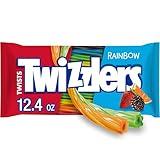 TWIZZLERS Twists Rainbow Flavored Licorice Style, Chewy Candy Bag, 12.4 oz