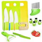 Chanking 13 Pieces Kids Safe Knife Set for Real Cooking Child-Friendly Plastic Chef Tools Montessori Kitchen Toys for Toddlers with Bright Colors Gifts for Boys and Girls