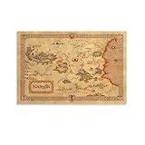 The Chronicles of Narnia Narnia Map Art Poster Poster Print Canvas Wall Art Decor 08x12inch(20x30cm)