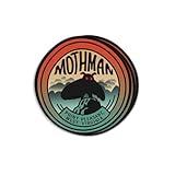 (3pcs) Mothman Sticker - Retro Cryptid Aesthetic Vinyl Decal for Laptop Bottle - Point Pleasant West Virginia Urban Legend Design - Paranormal Cryptid Lover Gift for Fans of Folklore and Mythology