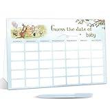 Winnie Baby Shower Decorations-Guess the Due Date Baby Shower Game-Winnie Baby Shower Game-Pooh Guess Baby Due Date Calendar-Due Date Calendar Baby Shower,blue