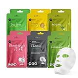 celavi Essence Facial Face Mask Paper Sheet Korea Skin Care Moisturizing 4 packs for each 6 flavors (New) K-Beauty Skincare 24 masks in a pack Made in Korea