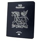 United Pet Club Color Premium PU Leather stitch-sewn Pet Passport Medical Record for Pet Health and Vaccination English + Spanish for Cat, Dog, Puppy and Kitten (Midnight, Single)