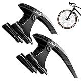ENLEE 2pcs Road Bike Fender Set - Lightweight Adjustable Height Gravel Bike Fenders, Waterproof Easy Installation Bike Mud Guard, Compatible with 700c Tire: 32-50mm