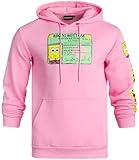 Nickelodeon Men’s SpongeBob and Patrick Fleece Sweatshirt – Men and Women’s Unisex Pullover Hoodie (Size: S-XL), Size Medium, Spongebob Pink