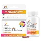 vH essentials Probiotics with Prebiotics and Cranberry Feminine Health Supplement - 60 Capsules