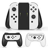 JoyHood Grips Compatible with Switch Joy Con/Switch OLED - Ergonomic Hand Grip Controller Handle Kit, 3 Pack