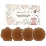 MUQU Cakes Nipple Covers Breast - No Show Pasties Reusable Women Sticky Seamless Silicone Breast Covers 2 Pairs Petals