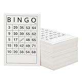 Juvale 180 Sheets Reusable Paper Bingo Cards Bulk for Adults, Disposable Number Game Set for Large Groups (4x6 in)
