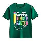Kids First Day of School Shirt Crewneck Graphic Tshirt Short Sleeve Tops Back To School Outfits Unisex,Age 2-13 Years Kindergarten School Supplies for Girls