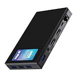 MeLE Quieter2Q Fanless Mini PC, Celeron J4125 8GB 128GB Micro Computer, Small Desktop with Gigabit Ethernet PXE Dual HDMI 4K Unlock BIOS on Industrial Astrophotography Webcast Office
