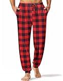 Ekouaer Men's Pajama Pants, Lightweight Loungewear, Comfy Jogger Sleep Pant Long Pj Bottoms with Drawstring & Pockets