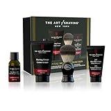 The Art of Shaving Sandalwood 4-in-1 Trial Kit – Pre-Shave Oil, Shaving Cream, Shaving Brush & After-Shave Balm – Protects Against Irritation and Razor Burn – Hydrates and Nourishes Dry Skin