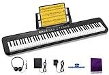 88 Key Digital Piano, Semi Weighted Electronic Keyboard Piano with Music Stand, Power Supply, Sustain Pedal, Bluetooth, MIDI, for Beginner Professional at Home, Stage