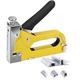 Heavy Duty 3-in-1 Staple Gun with 600 Staples, Manual Nail Gun,Upholstery Stapler for Wood, Furniture, Carpet, Carpentry, DIY, Wire, Decoration, Craft, Fixing Material