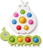 LiKee Fidget Popper Sensory Baby Toys for 10+ Months, Montessori Busy Toy for 1 2 3 Years Old Toddlers Push and Popping Bubbles Fine Motor Skill, Travel Toys for Kids Ages 1-3 Stress Relief (2 Pieces)