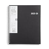 Blue Sky 2025-2026 Weekly and Monthly Academic Year Planner Calendar, July - June, 8.5" x 11", Flexible Cover, Wirebound, Laminated Tabs, Storage Pocket, Enterprise (Enterprise 2025-2026, 8.5" x 11")