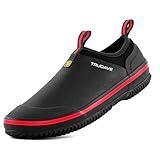 Trudave Mens Garden Shoes, Waterproof Slip-On Womens Rain Boots Unisex Rubber Footwear for Gardening, Farming, Lawn Care and Yard Work