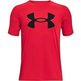 Under Armour Boys Tech Big Logo Short Sleeve T-Shirt , Red (600)/Black , X-Large