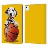 Head Case Designs Officially Licensed P.D. Moreno Dalmatian Basket Sport Puppies Leather Wallet Case Compatible with Apple iPad Air 11 2020/2022/2024/2025
