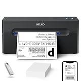 Nelko Bluetooth Thermal Shipping Label Printer, Wireless 4x6 Shipping Label Printer for Shipping Packages, Support Android, iPhone and Windows, Widely Used for Amazon, Ebay, Shopify (Black)