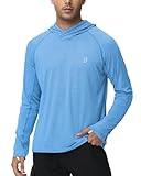 Roadbox Mens UPF 50+ Fishing Shirts - Long Sleeve UV Sun Protection Hoodie Outdoor Hiking Shirts for Sports Running