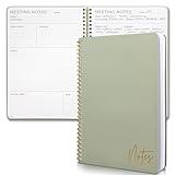 ZICOTO Beautiful Meeting Notebook For Work Organization - Easily Take Notes And Keep Agendas on Track - The Perfect Office Planner Supplies for Women & Men to Professionally Manage Business Projects