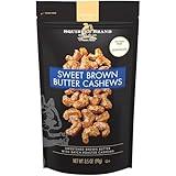 Squirrel Brand Sweet Brown Butter Cashews, 3.5 Ounces Resealable Bag, Gluten Free, Vegetarian