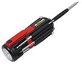 Apollo Tools Original Mr. 7-Hands, Multi Screwdriver Hand Tool, All In One Patented Screwdriver, 8 Screwdrivers in 1 Tool with Worklight and Flashlight - Red - DT1719