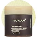 Medicube Deep Vita C Facial Pads, Vitamin C Toner Pads for Uneven Skin Tone, 500,000PPM of vitamin water & 3 types of vitamin, Hydrating & Resurfacing (70 sheets)
