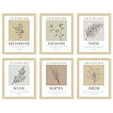 97 Decor Hebrew Names of God Poster - Minimalist Christian Wall Art Decor, Scripture Art Prints, Bible Verse Posters, Jehovah Jireh Rapha Shalom Shammah Raah Nissi Christian Artwork (8x10 UNFRAMED)