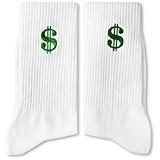 NQDWX Dollar Sign Embroidered Socks - Funny Money Socks for Men/Women, Novelty Gift for Finance Lovers. (003)