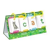 zesijuna Word Games Cards Learn to Read Montessori Word Building Desktop Pocket Tent Flash Cards Kit with 129 Cards for Reading and Spelling Phonics Learning Vocational Education (Green, One Size)