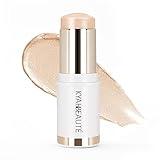 MYMERRY Dewy Highlighter Makeup 15g/0.53fl.Oz, Highlighter Makeup Stick for Face and Body, Radiant & Shimmer Glow, Buildable Color for All Day | Vegan & Cruelty-Free | Champagne Beige Gold