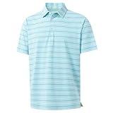 M MAELREG Polo Shirts for Boys Golf Polo Short Sleeve Quick Dry Performance Sport Casual Striped Boys Golf Shirts