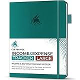 Clever Fox Income & Expense Tracker Large – Accounting & Bookkeeping Ledger Book for Small Business – 2-Year Record Notebook, A4 (Dark Teal)