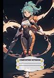 COMPOSITION NOTEBOOK: Anime Lovers' Tech Sketchbook Lined Notebook with Futuristic Flair