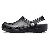 Crocs Unisex-Adult Classic Clogs, Black, 9 Women/7 Men