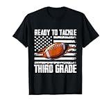 Ready To Tackle Third Grade Football Happy First School Day T-Shirt
