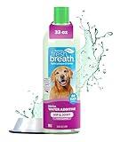 TropiClean Fresh Breath Water Additive for Dogs with Glucosamine, Hip and Joint Support for Dogs, Breath Freshener & Teeth Cleaning Solution, 33.8oz.