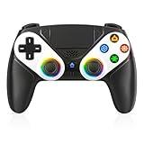 Gamrombo LED Wireless Controller for PS5, Compatible with PS5 Pro/Slim/PC, Dual Vibration, Marco/Turbo Function, 3.5mm Audio Jack, 6-Axis Motion Contro Gamepad with Speaker