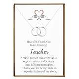 Back to school teacher gifts, Teacher appreciation gift necklace, End of year teachers gifts, End of school year gift for teachers necklace, Happy retirement, Thank you for helping me grow