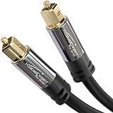 KabelDirekt TOSLINK – Optical Audio Cable – 6ft – Fiber Optic Cord, S/PDIF Digital Audio Optical Cable for Soundbar, Stereo Systems, Home Cinema, Xbox One/PS4 – Designed in Germany