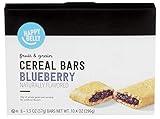 Amazon Brand - Happy Belly Fruit & Grain Cereal Bars, Blueberry, 1.3 Oz, 8 Count