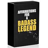 Affirmation Cards for Men - Funny Motivational & Inspirational Deck | Unique Birthday Gifts for Boyfriend,Husband,Brother, Dad | Badass Self Care Gifts for Men Who Have Everything